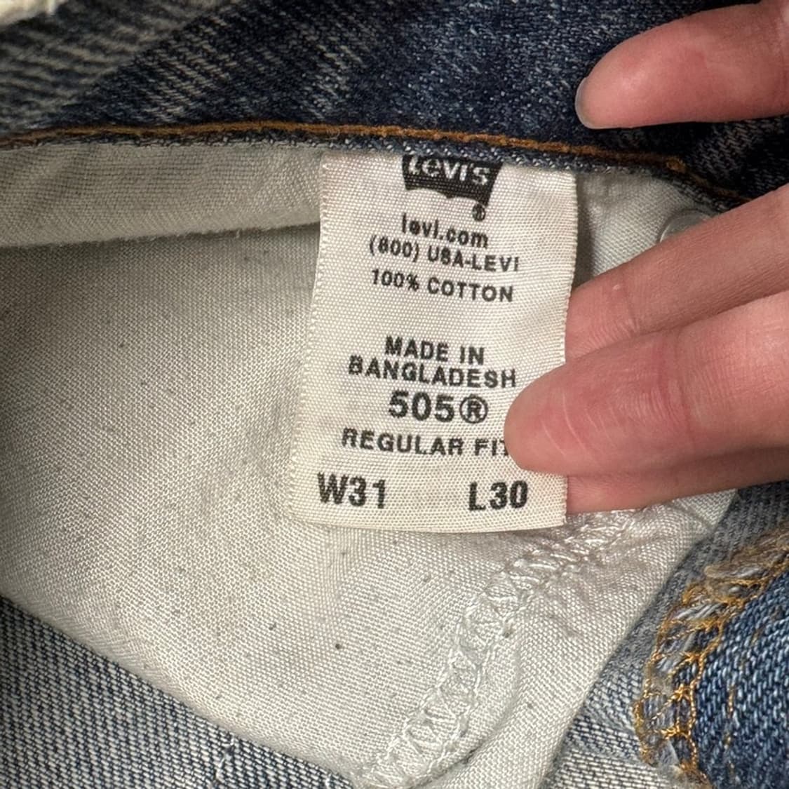 LEVI'S 505 라이트 블루 데님 팬츠 W31 L30 상품이미지6