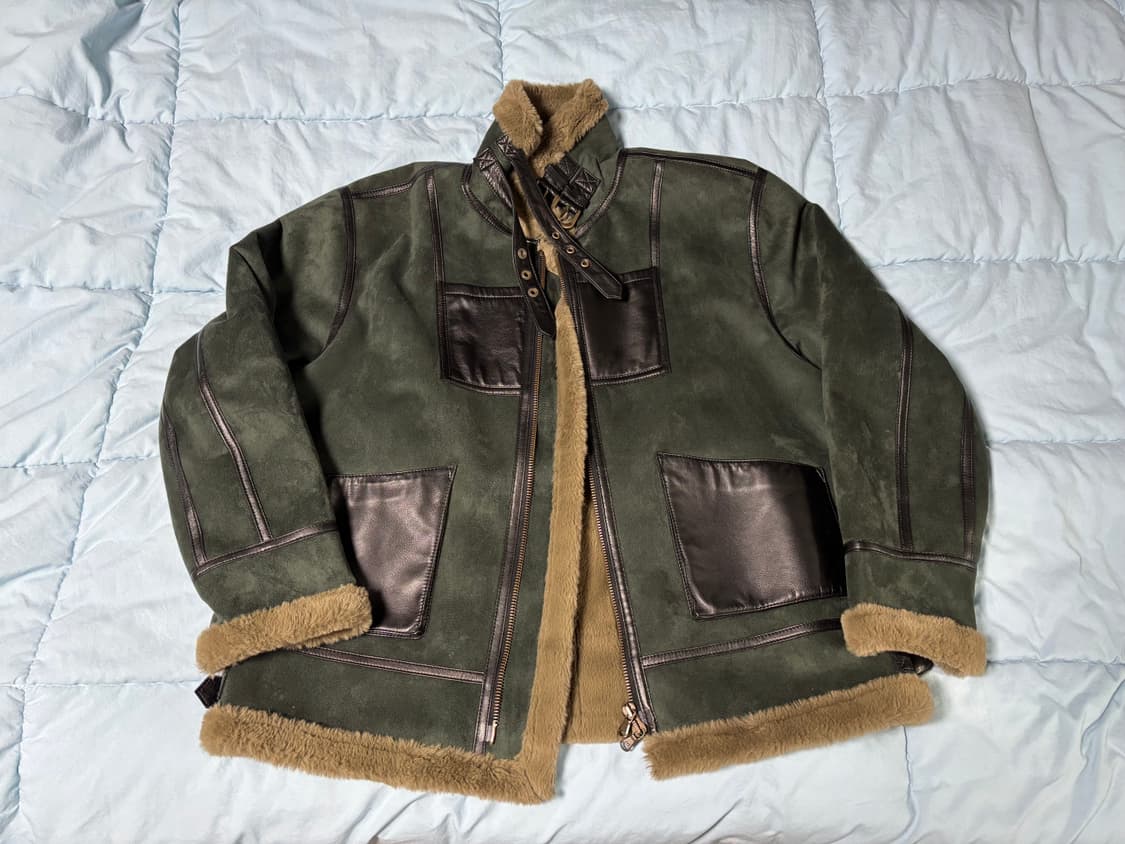 L) vdr B-3 플라이트 자켓 무스탕 무통 자켓 상품이미지2