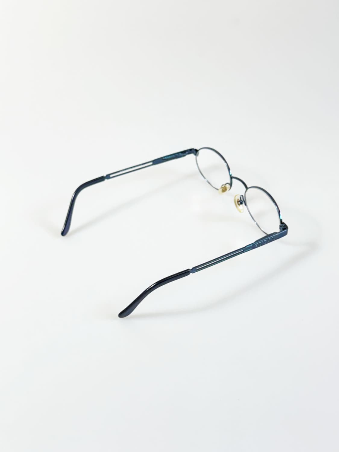 90s USA BUICK 블루메탈 슬림 오벌 프레임 빈티지 안경 상품이미지4