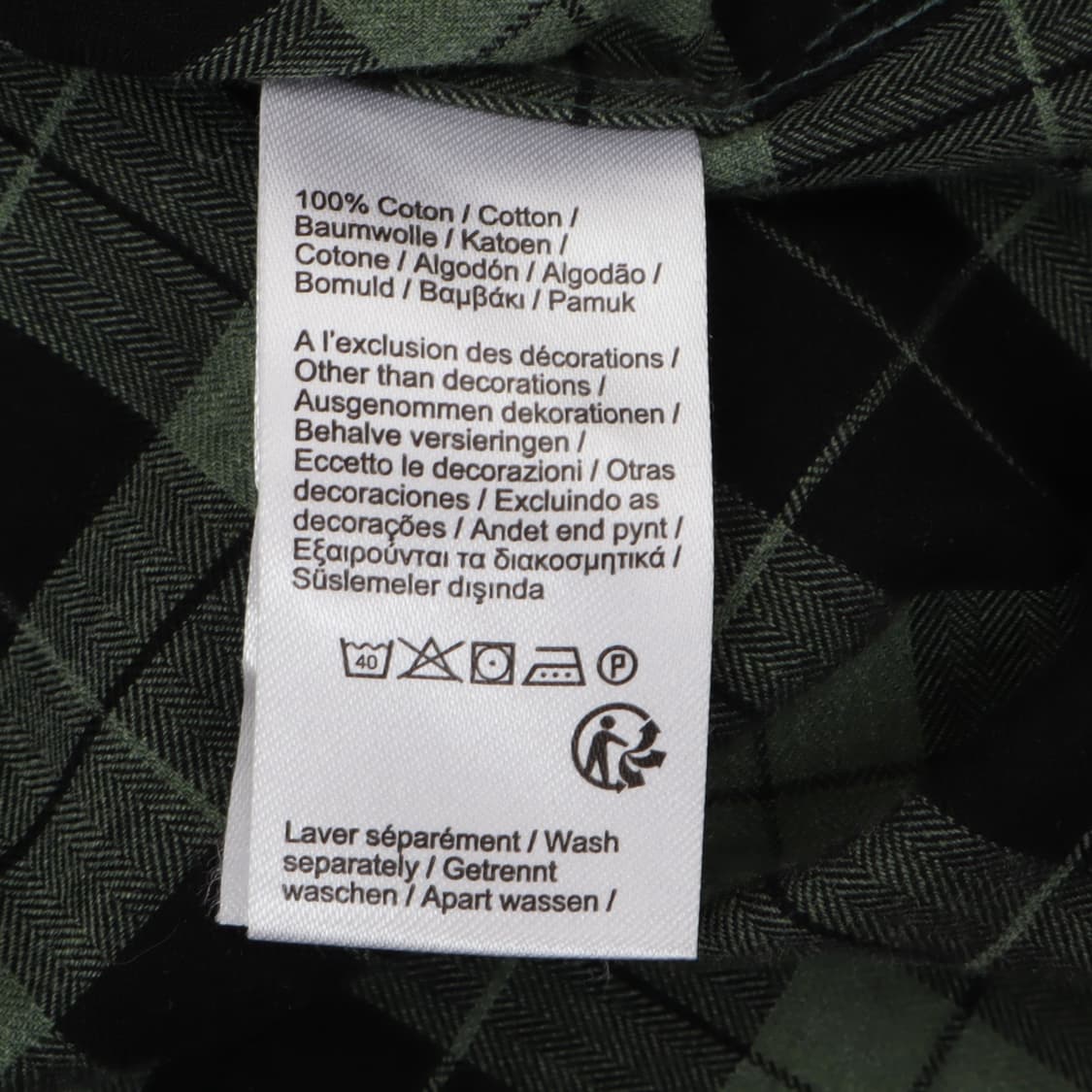 라코스테 그린 타탄 체크 레귤러핏 셔츠 상품이미지9