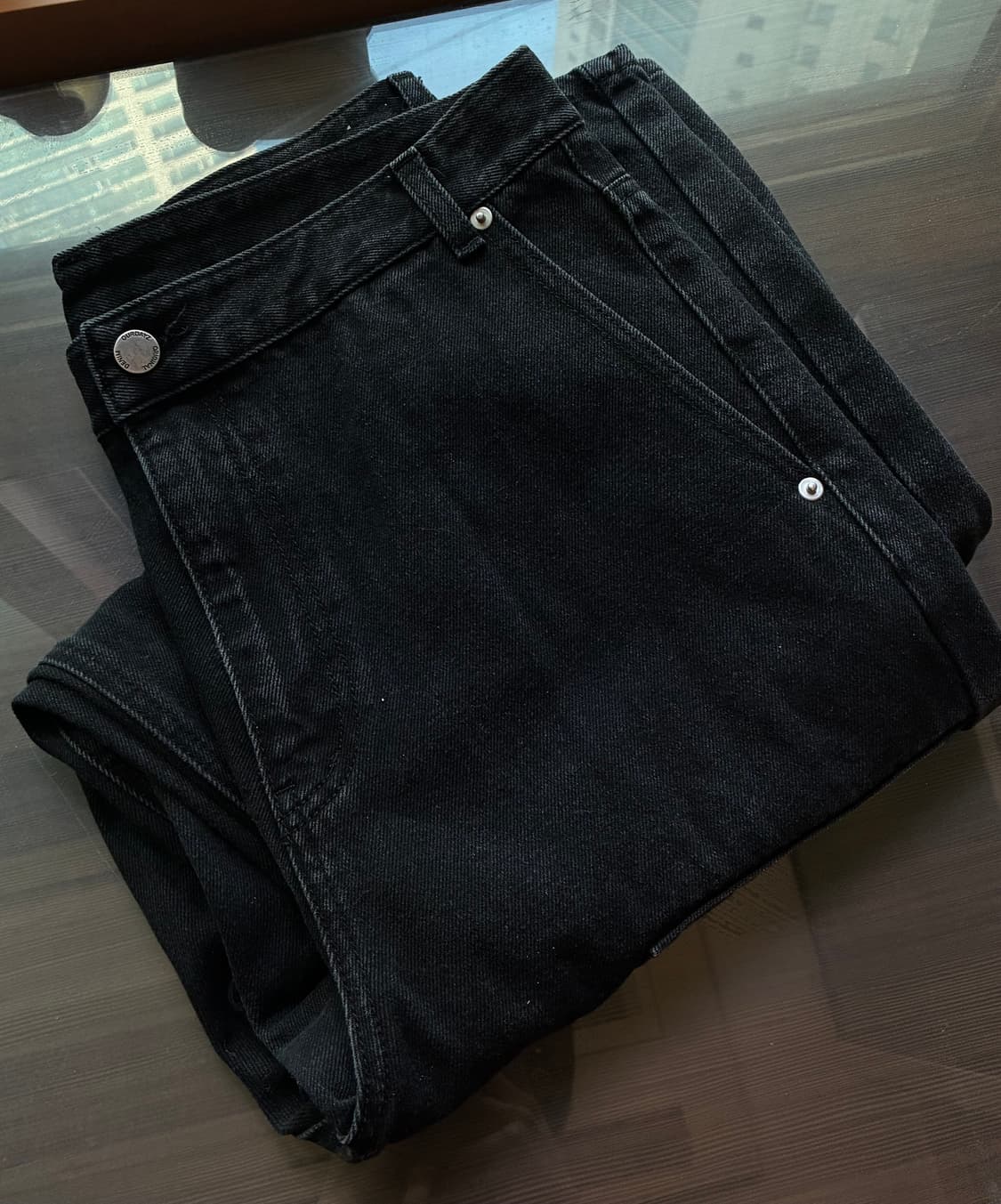 (XL) 아워데이즈 패치 카펜터 세미와이드 데님 팬츠 [BLACK] 상품이미지9