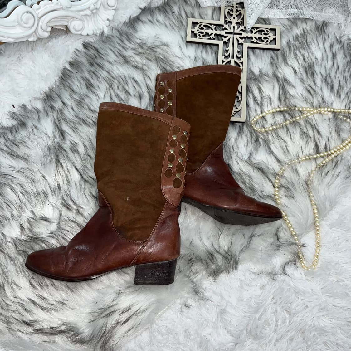 빈티지 브라운 부츠 상품이미지1