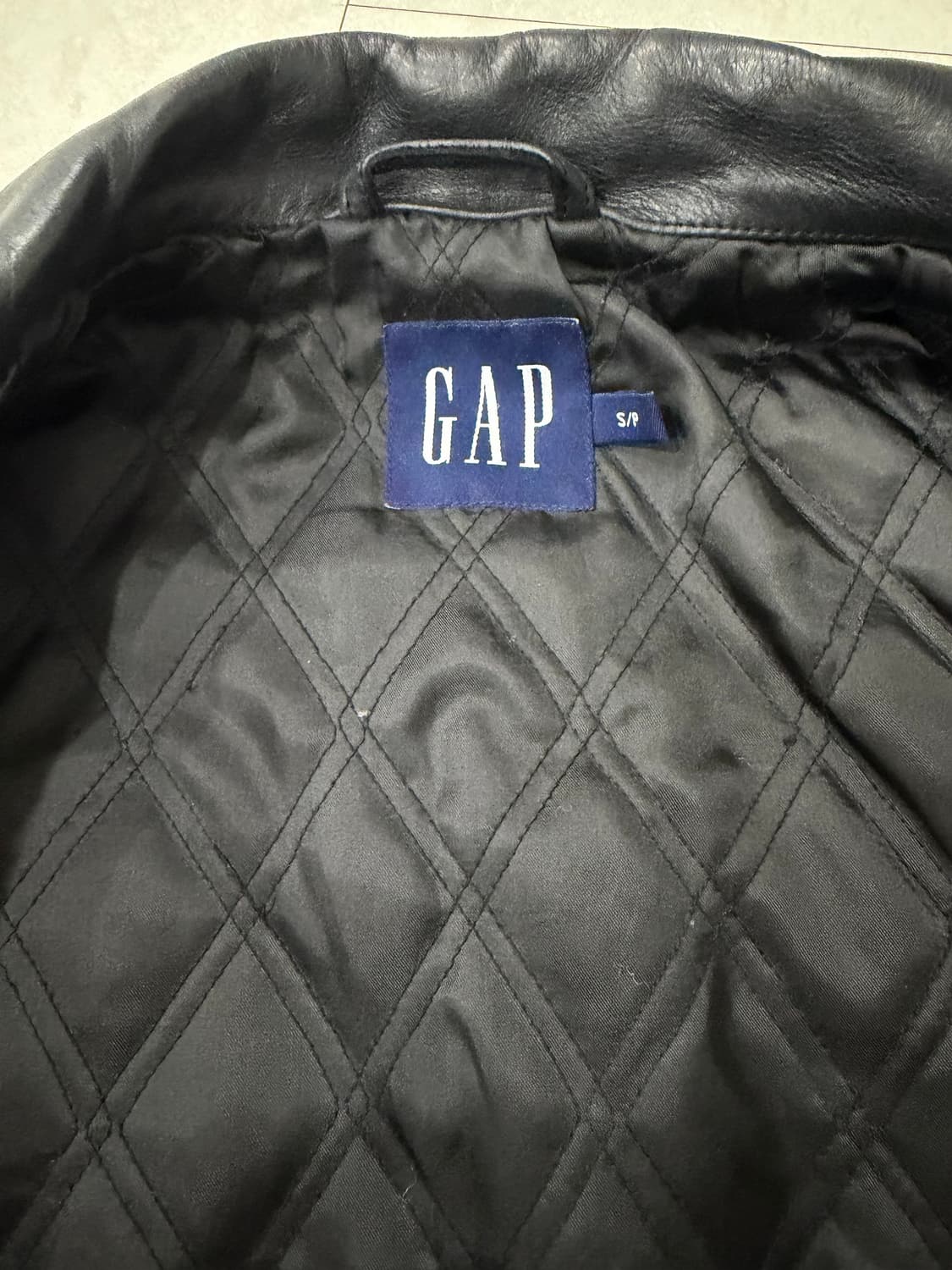 Gap 올드갭 블랙 레더 카코트 S 상품이미지6