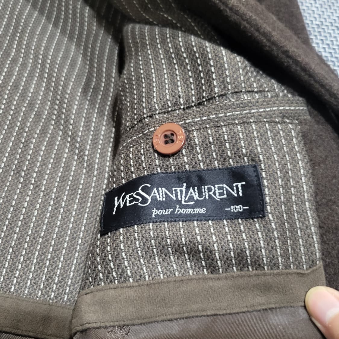 입생로랑 하프 코트 브라운 (100) 상품이미지4