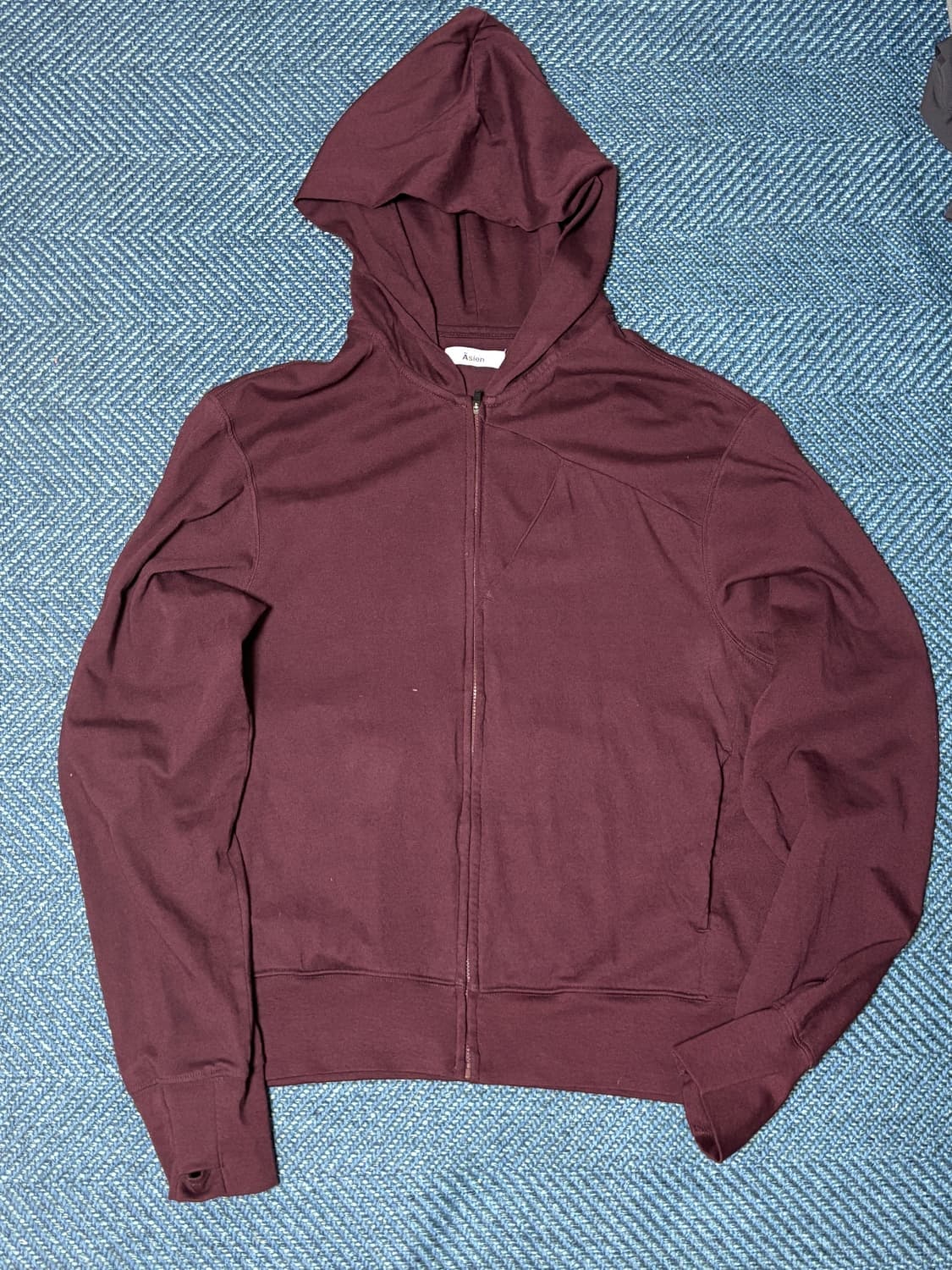 Asien Layer Zip Hoodie Burgundy 1사이즈 상품이미지5