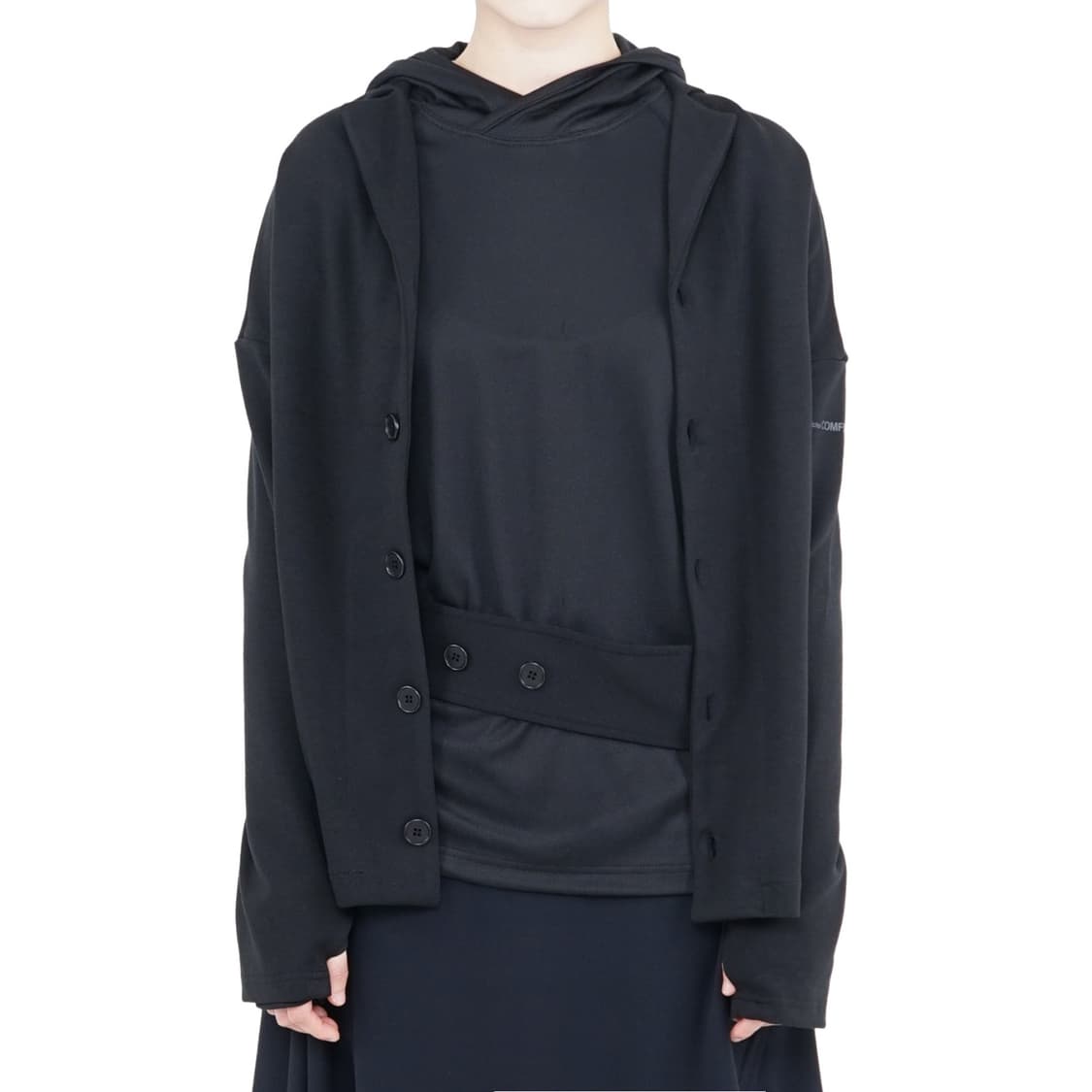 지초이 25-003 이지 자켓 블랙 상품이미지1