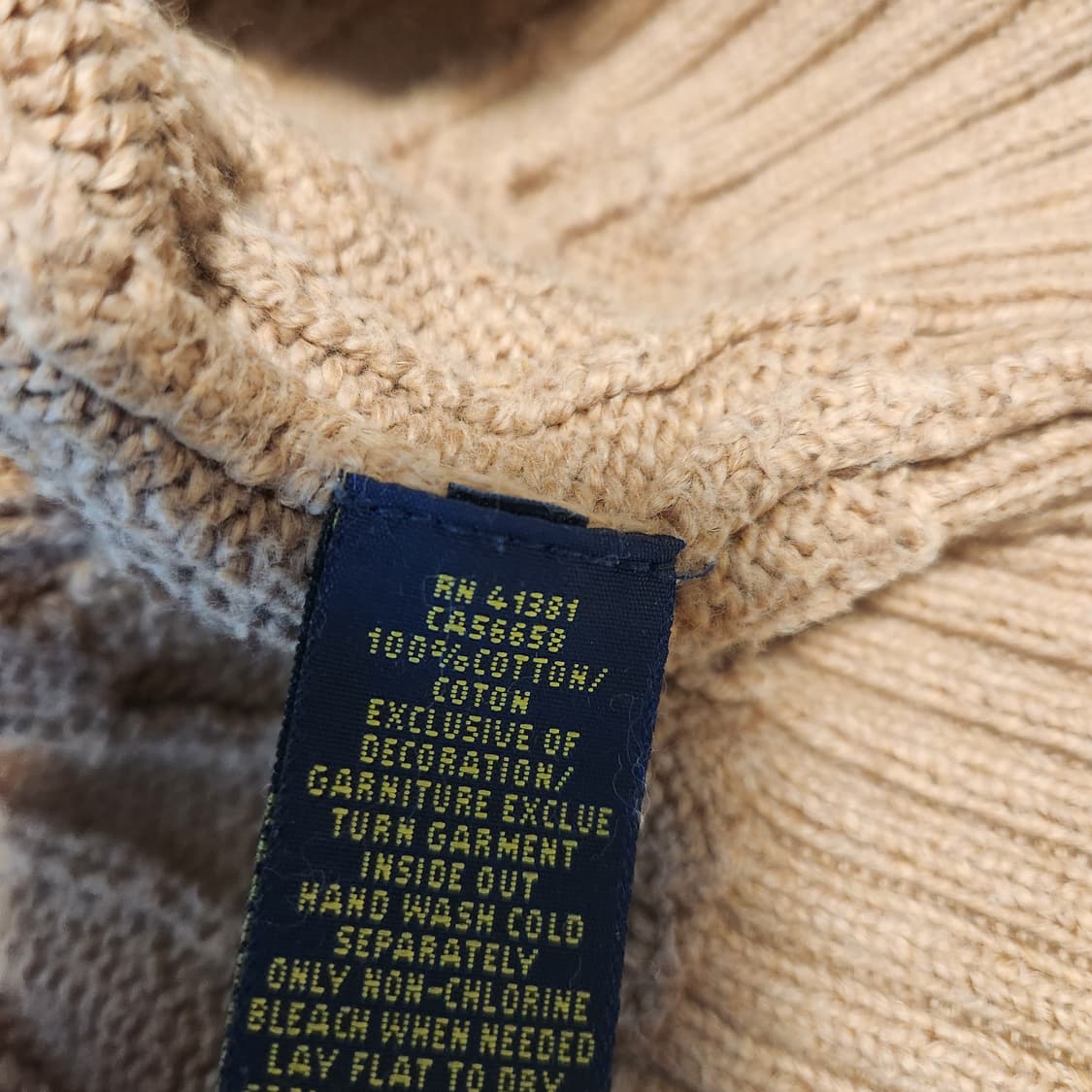 폴로 랄프로렌 케이블 니트 베이지 상품이미지7