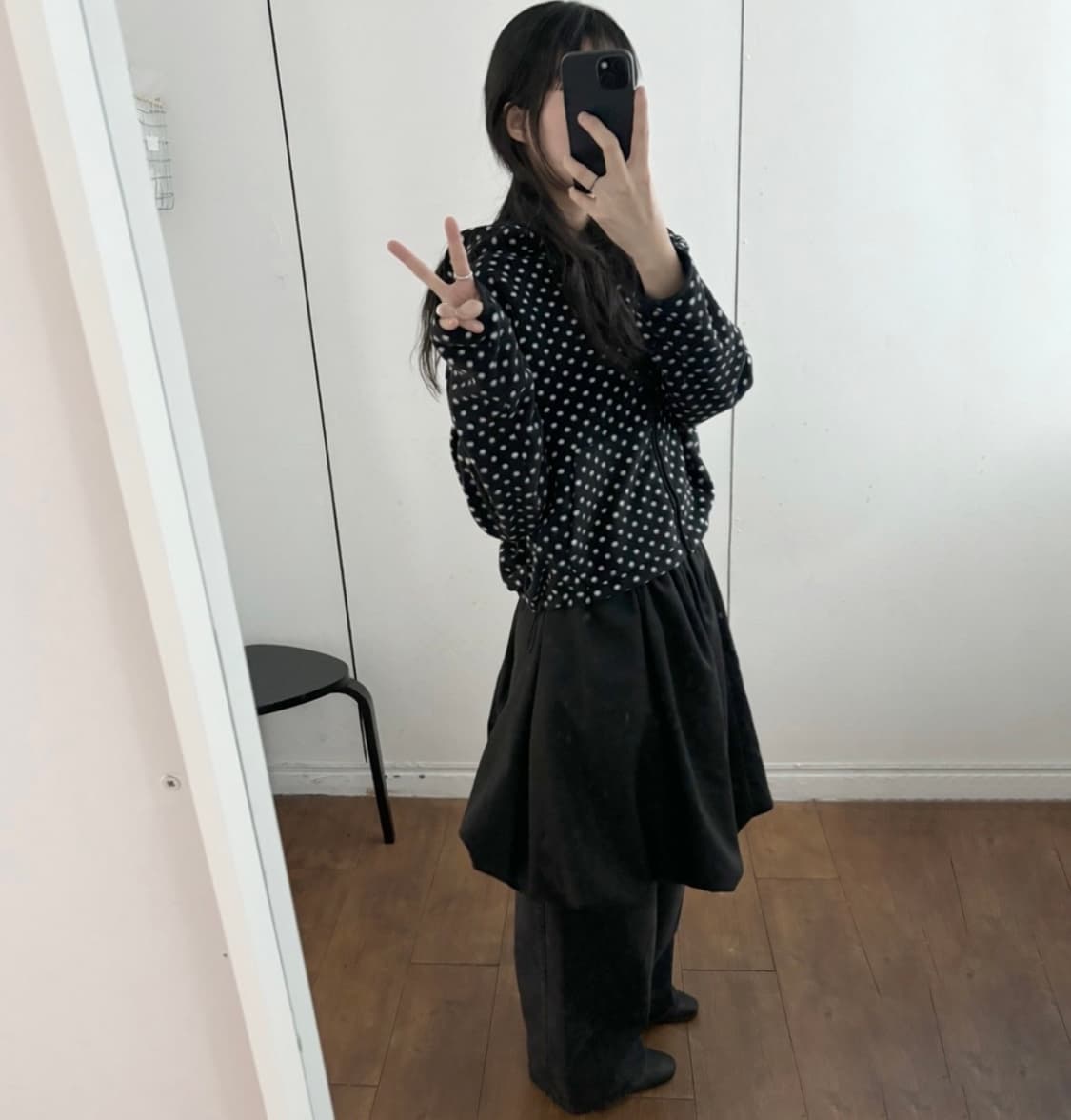 DOT FLEECE HOODIE ZIP-UP 상품이미지2