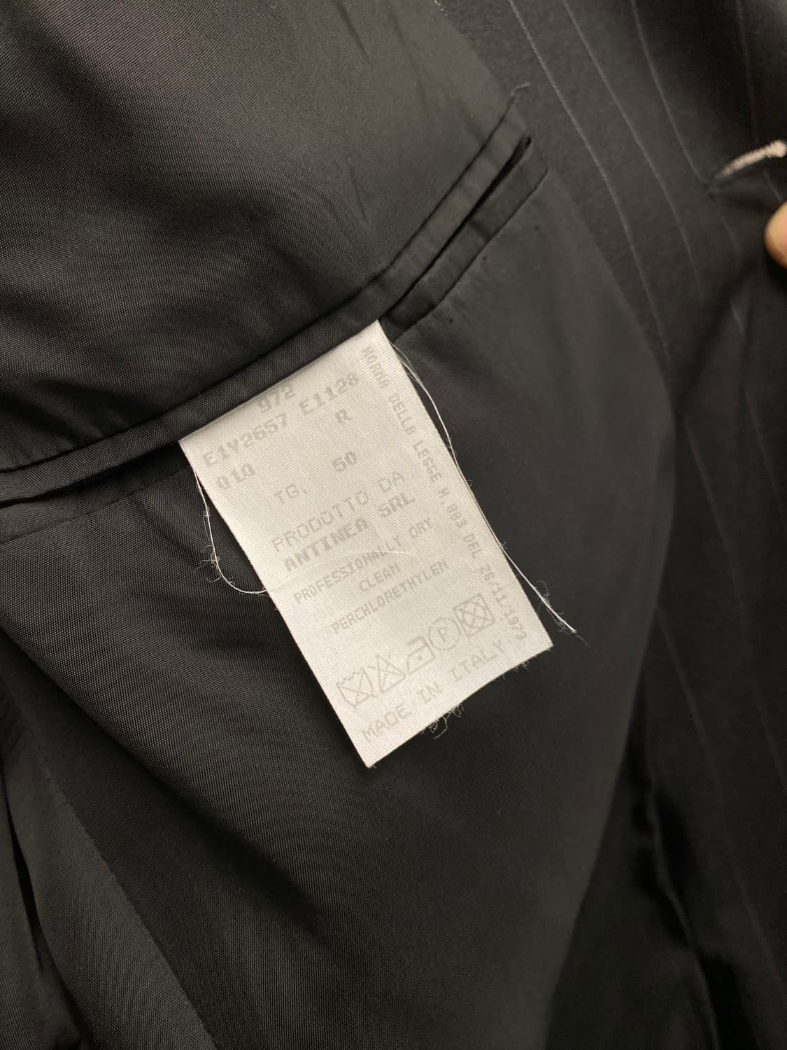 [50] 90s EMPORIO ARMANI 스트라이프 3버튼 블레이저 상품이미지8