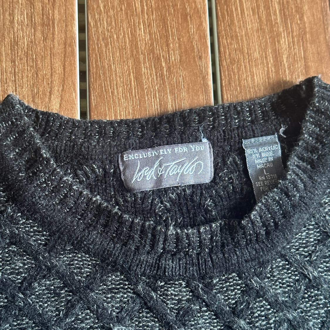Vintage wool acrylic knit sweater  상품이미지5