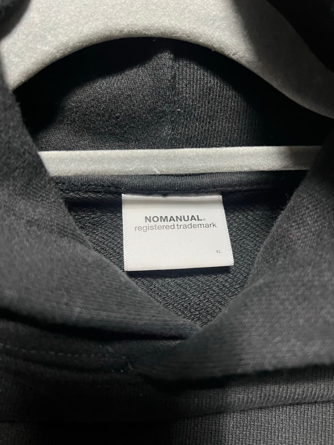 노매뉴얼 오버핏 검정 후드티 XL 상품이미지4