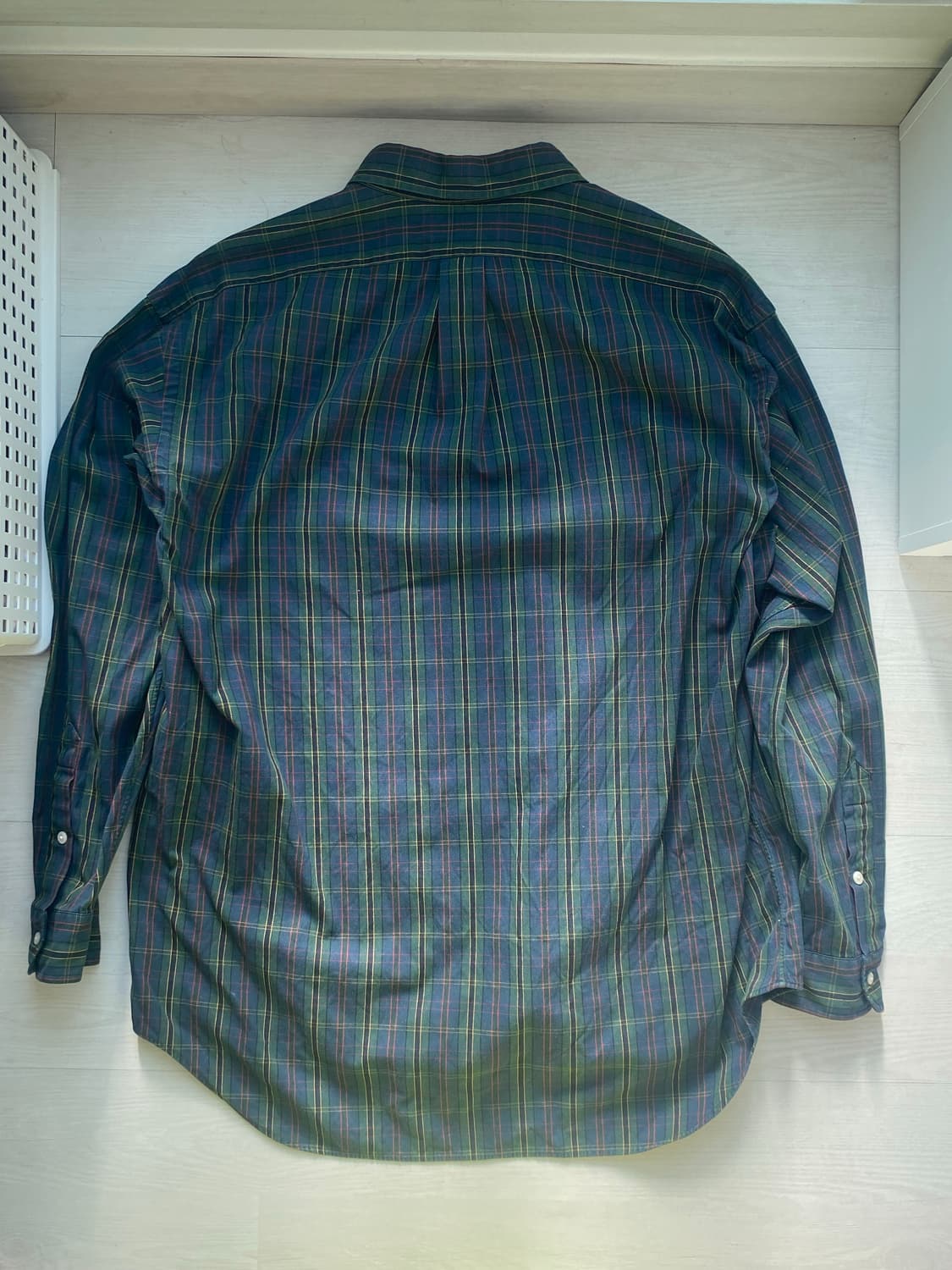 90s 폴로 빅셔츠 타탄 체크 L 상품이미지5