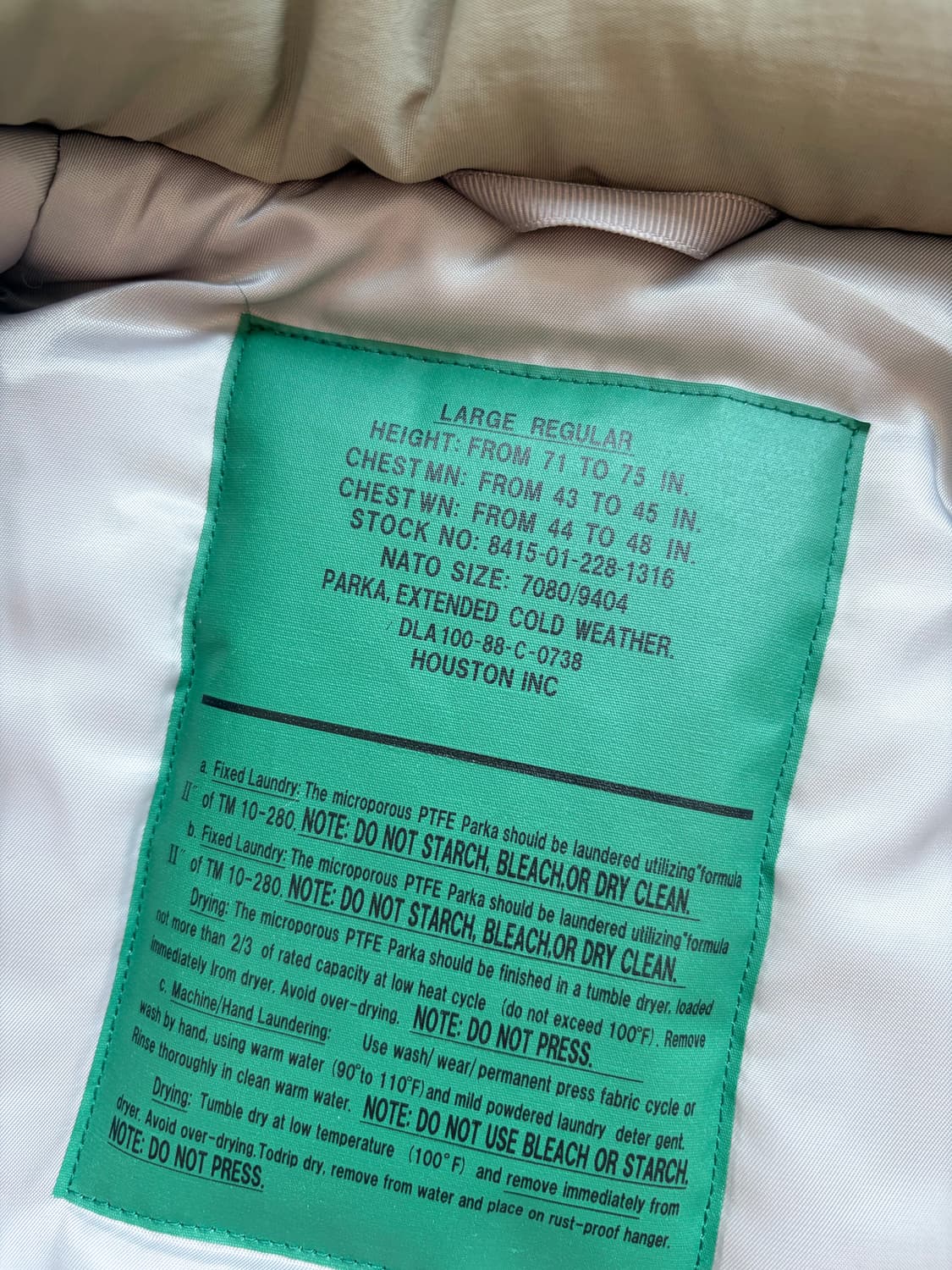 휴스턴제펜 레벨7 3m 다운점퍼 L(100-105) 상품이미지7