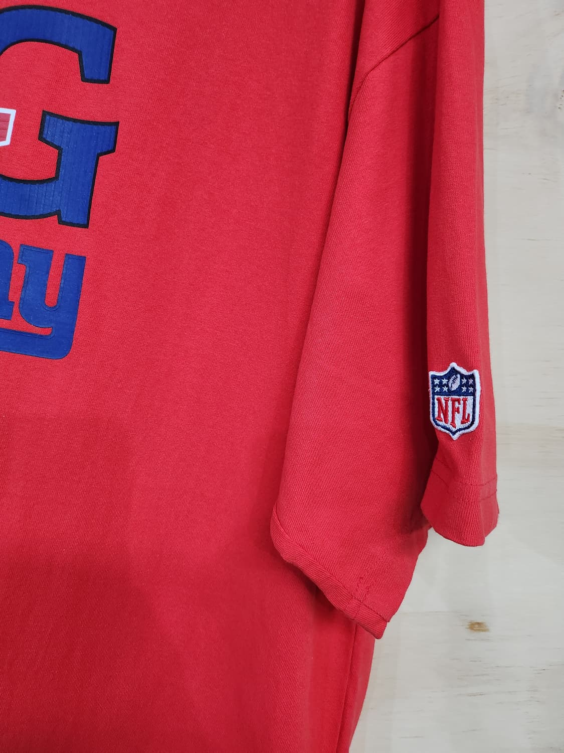 1186) NFL 뉴욕 자이언츠 레드 반팔 티셔츠 상품이미지3