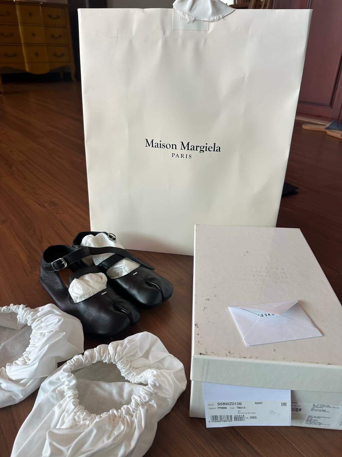 메종 마르지엘라 타비 메리제인 발레리나 블랙 36.5 풀구성 상품이미지1
