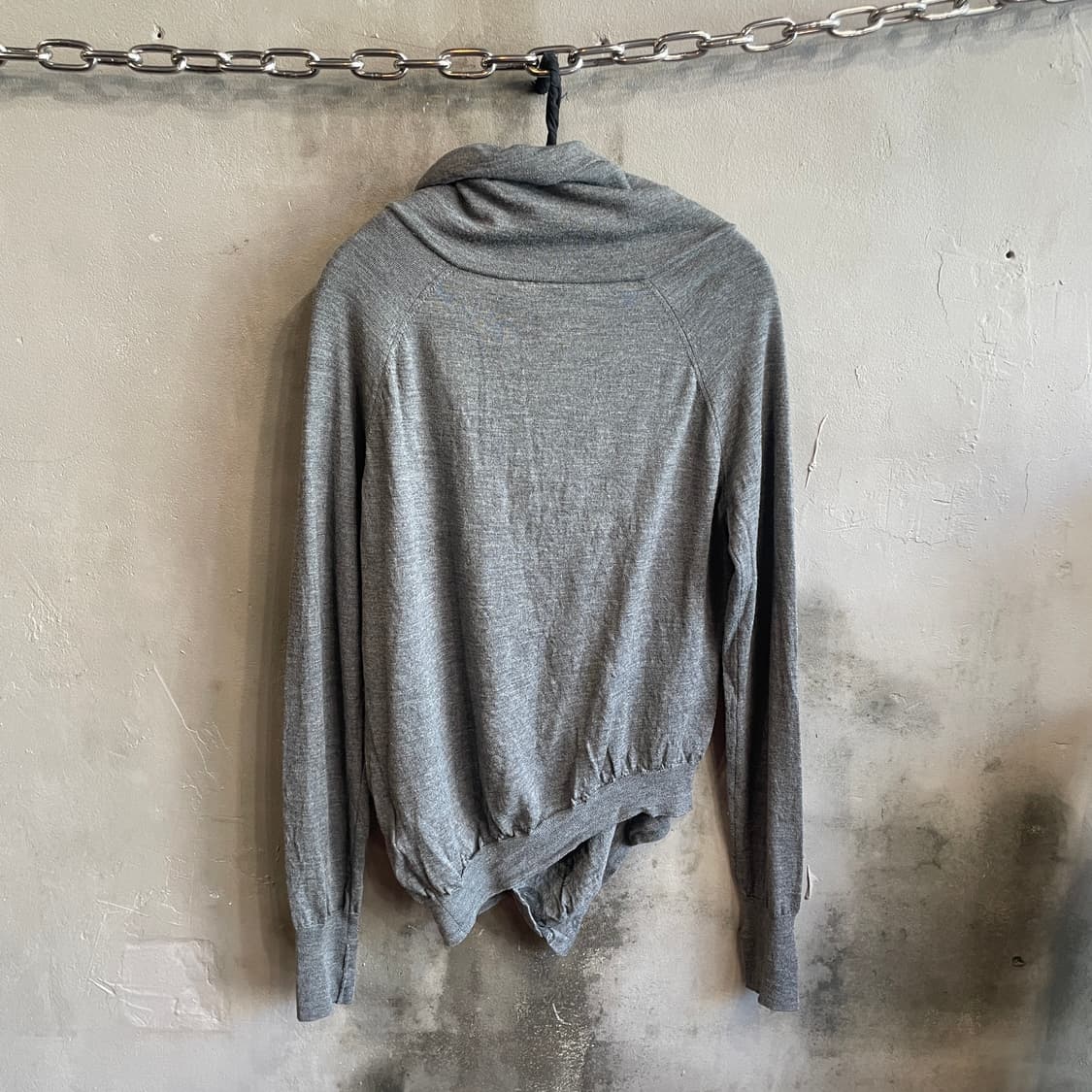 00s 알렉산더 맥퀸 비대칭 숄칼라 가디건  상품이미지6