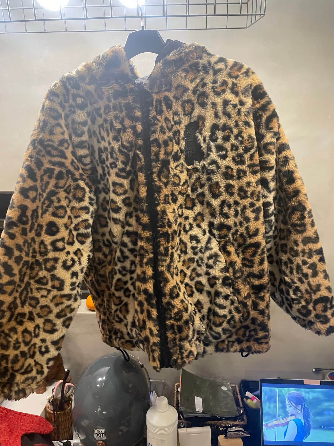 라이프워크 레오파드 후리스점퍼 프리사이즈  상품이미지1