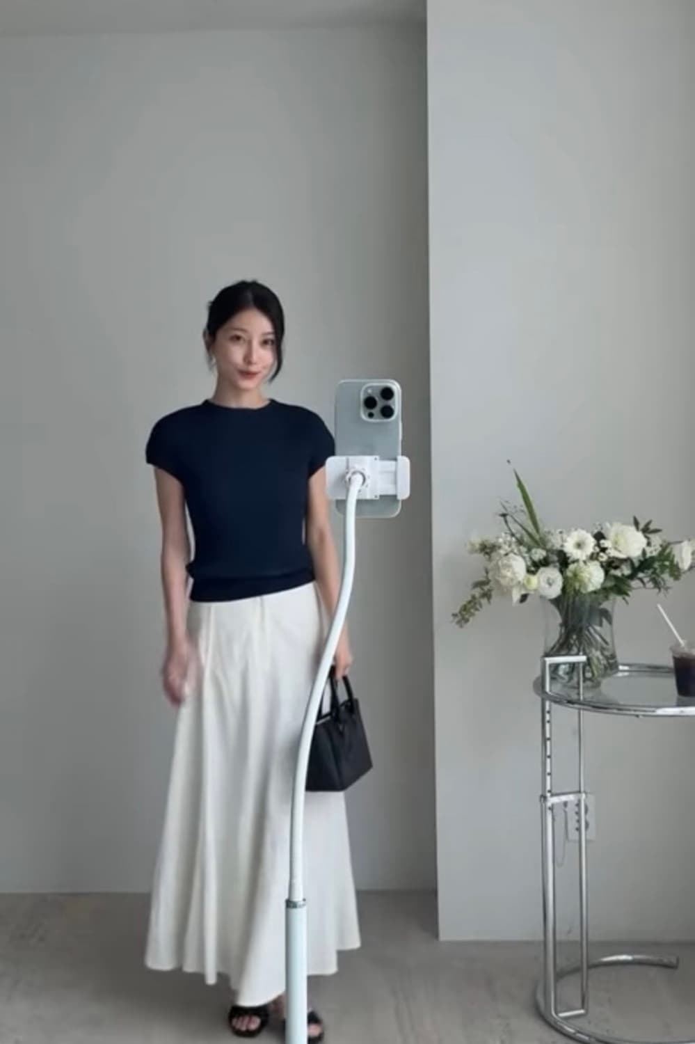 시에 sie 셀브릿지 스커트 아이보리, 네이비 상품이미지4