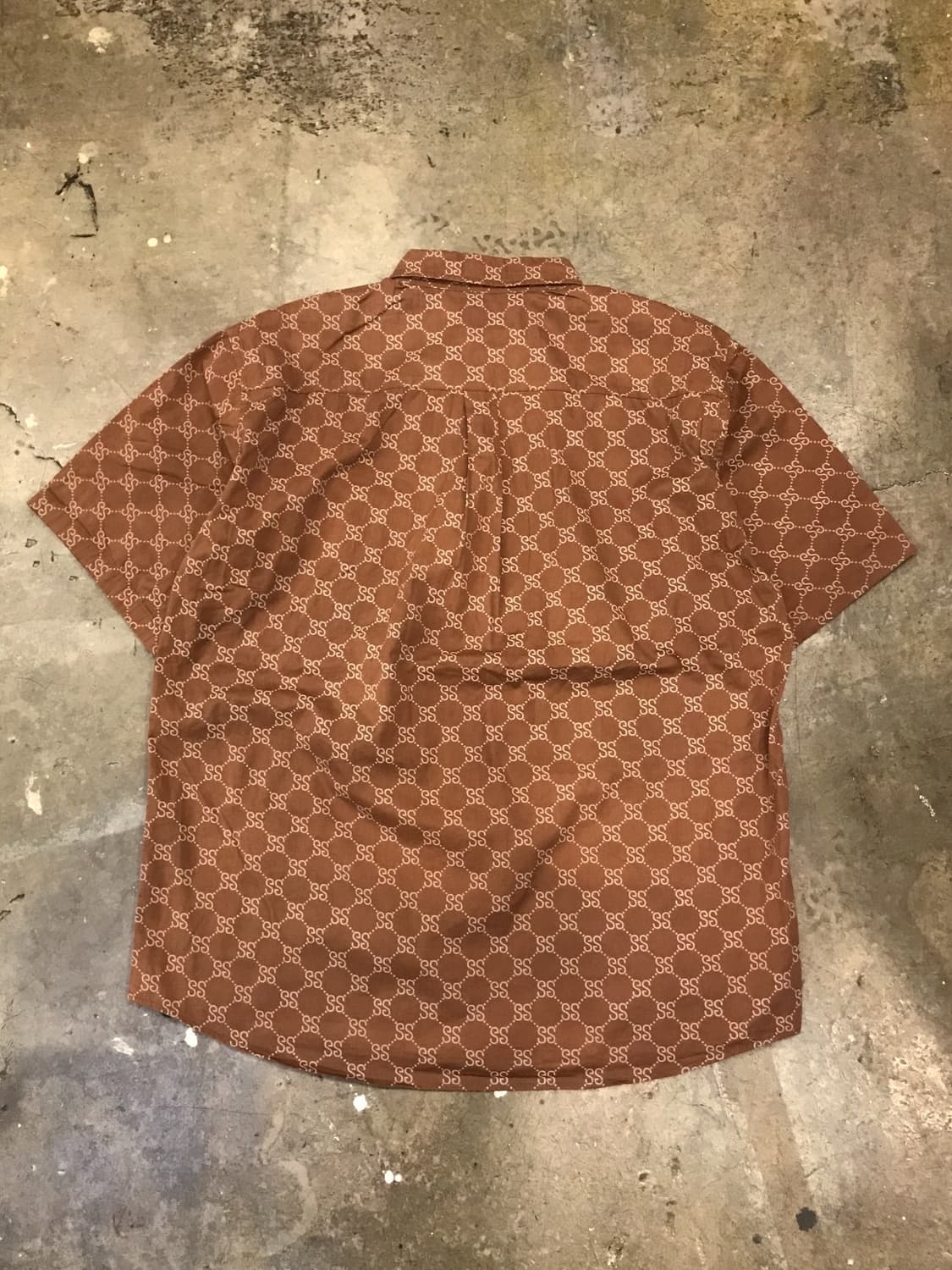 < Stussy Brown Full Logo Shirt > 상품이미지10