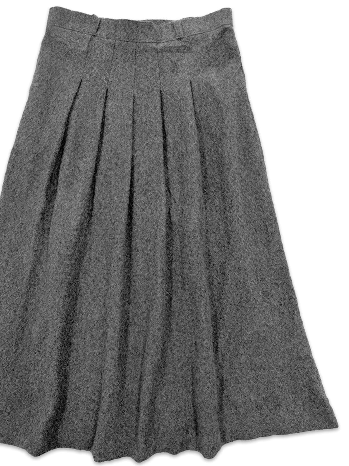 빈티지 그레이 플리츠 롱 스커트 상품이미지2
