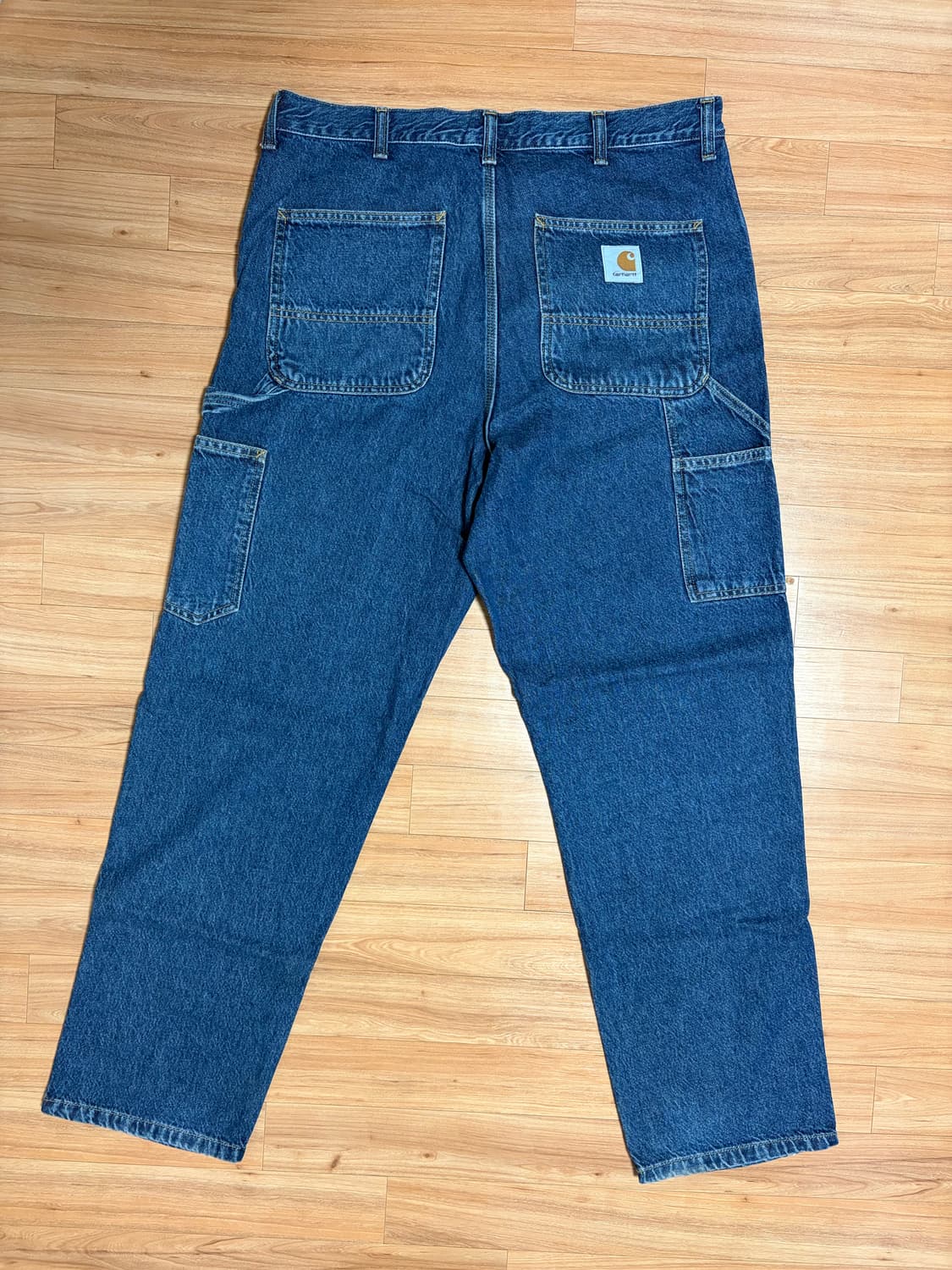 [34] 칼하트 WIP 페어필드 데님 더블 니 팬츠 블루 스톤 워시드 상품이미지3