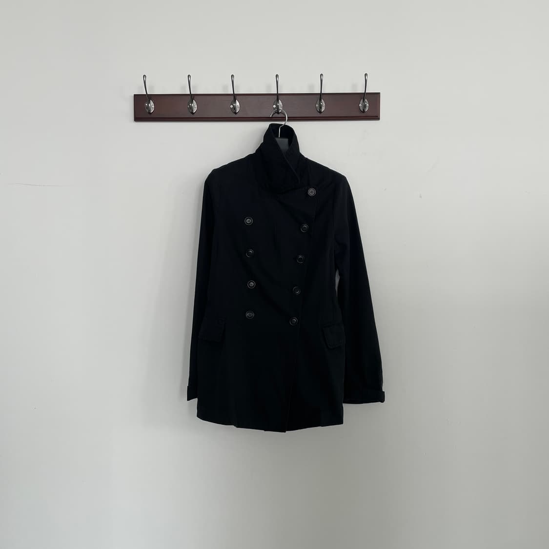 이자벨마랑 린넨 블랙 더블 면 코트 상품이미지2
