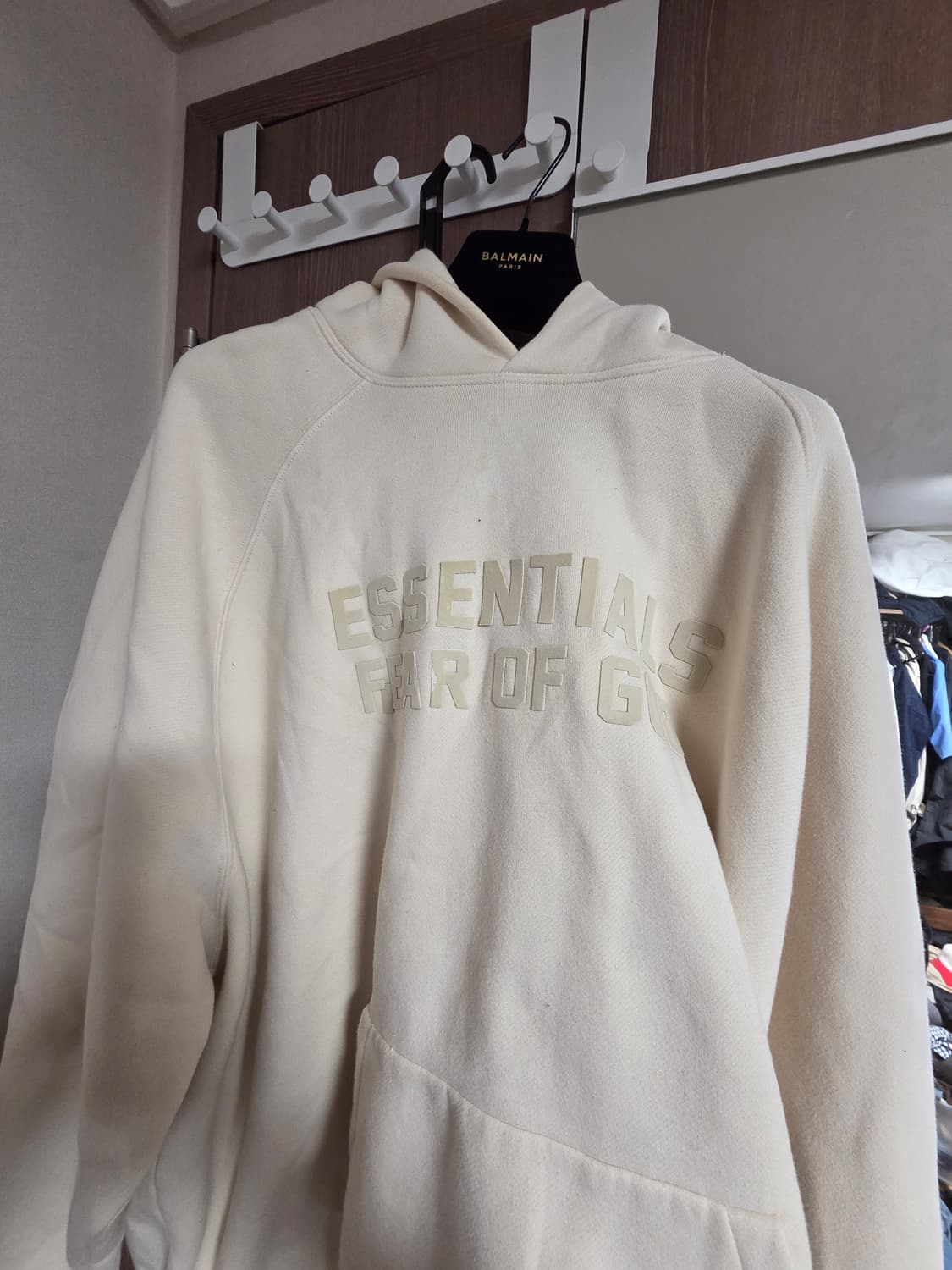 피어오브갓 에센셜 3D 실리콘 풀오버 후디 크림 XL 상품이미지5