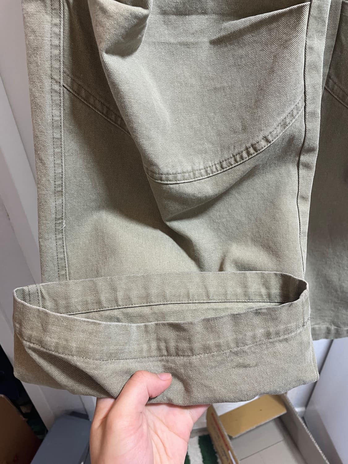 다이브인 무민서 워시드 베른  카고 팬츠 베이지 상품이미지4