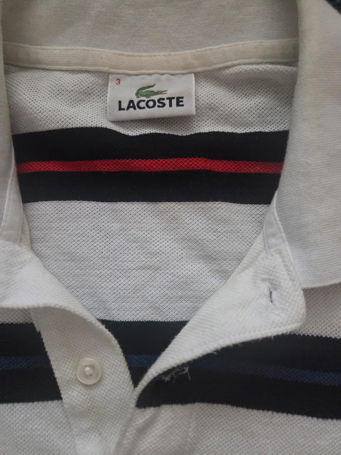 택포)라코스테 컬러 스트라이프  카라 반팔티  상품이미지3