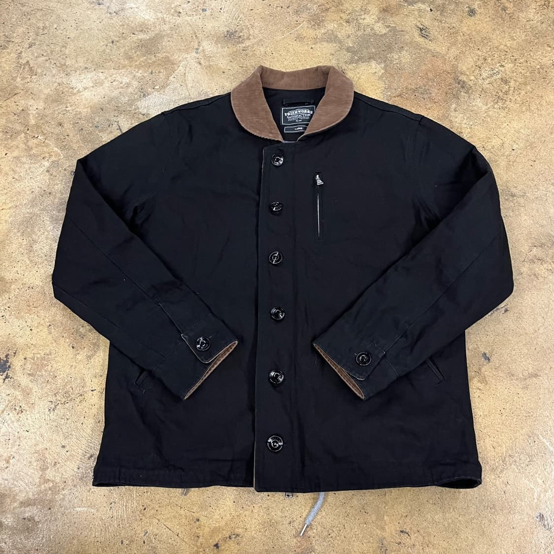 [정품/L] 프리즘웍스 블랙 코듀로이 칼라 자켓 b18 상품이미지2