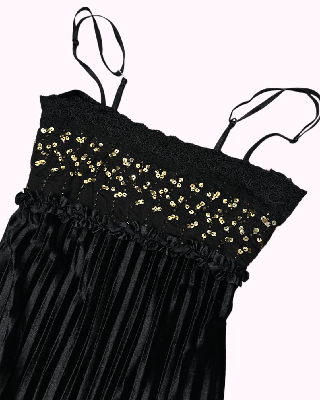 spangle detail pleats dress 상품이미지2