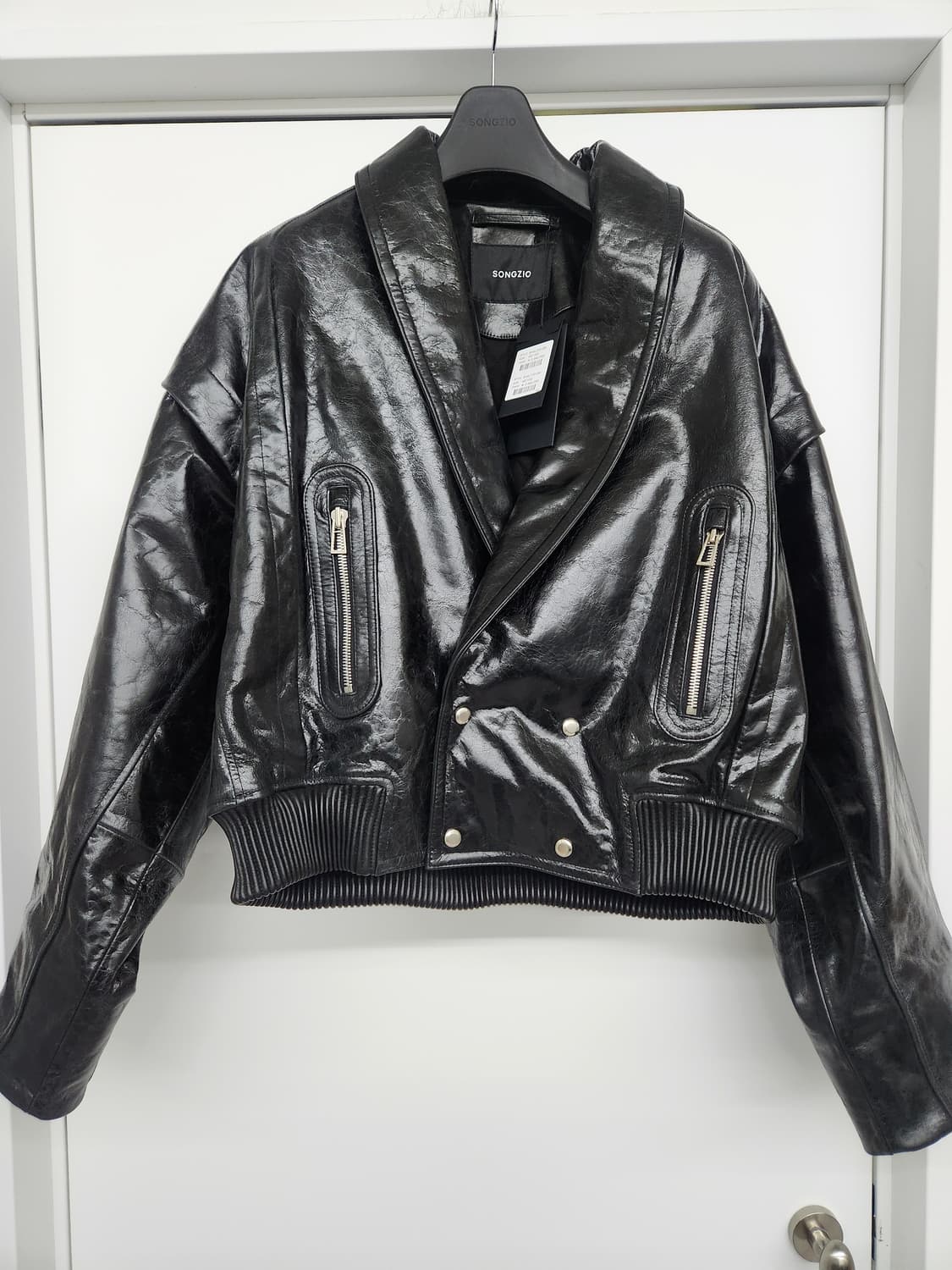 송지오컬렉션 숄카라 레더 자켓48 상품이미지6