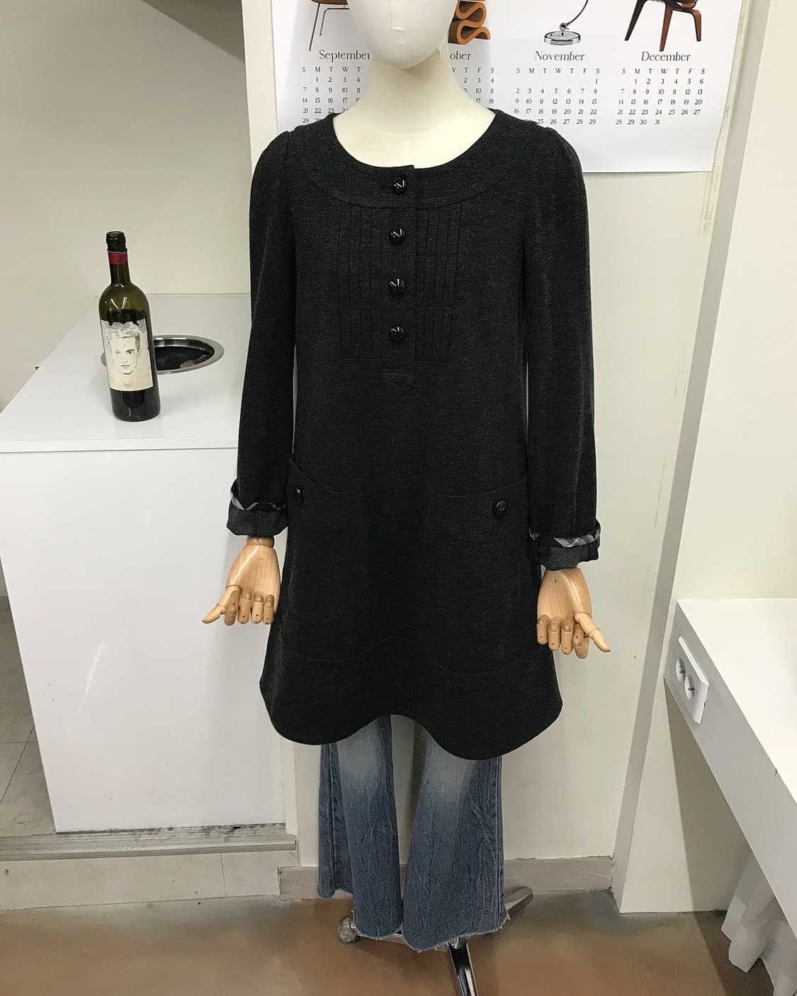 버버리 로고 울 긴팔 원피스 상품이미지9