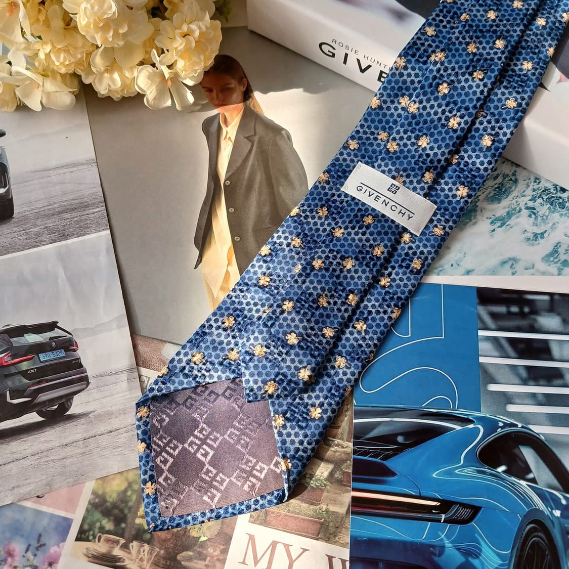 지방시 실크 네잎클로버&홀로그램 넥타이 9.6cm A+등급 A19209
 상품이미지4