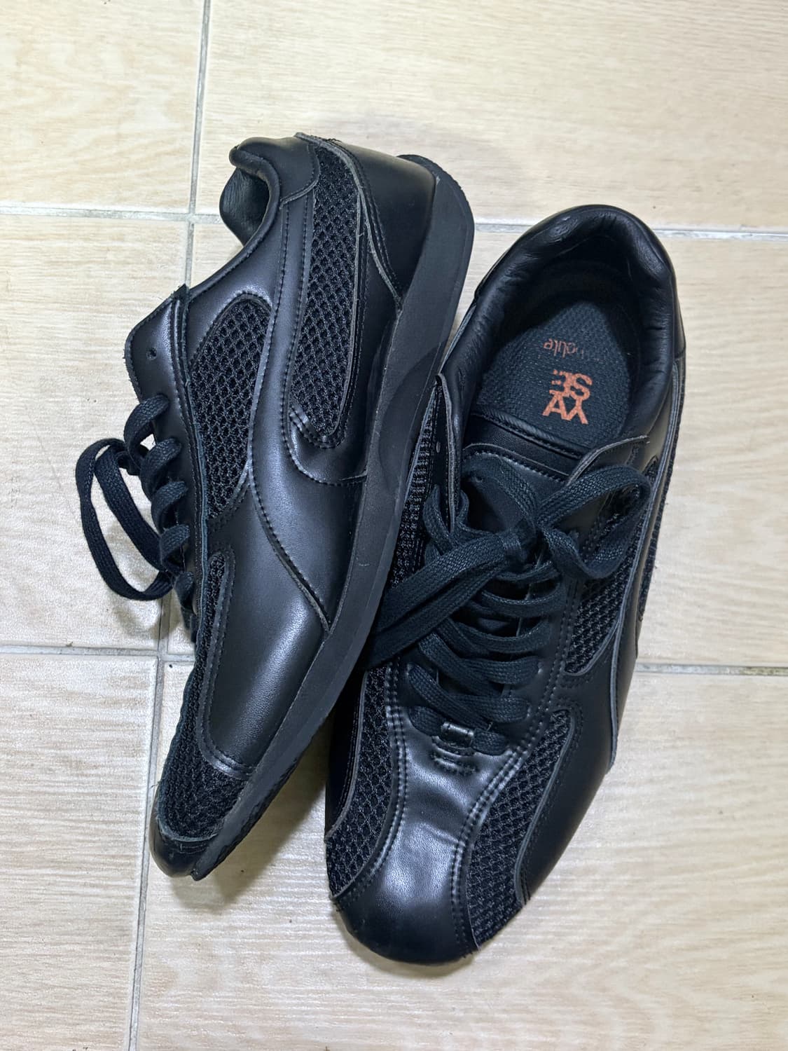 야세 스파이더 레더 스니커즈 블랙 240 상품이미지3