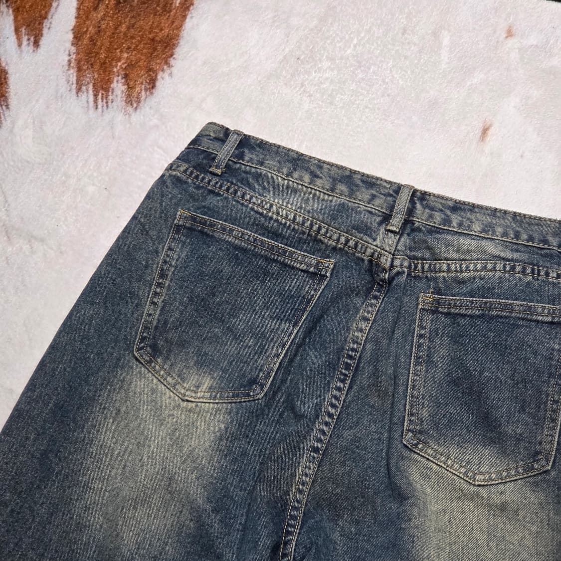 빈티지 워싱 와이드 데님팬츠 상품이미지5