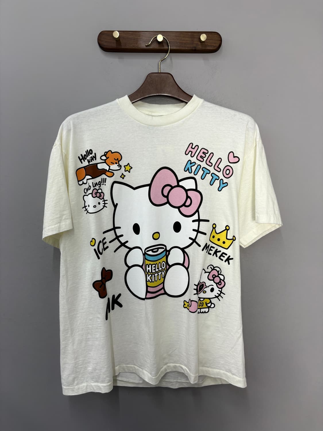 빈티지 헬로키티 y2k 오버핏 화이트 반팔 A3709 상품이미지2