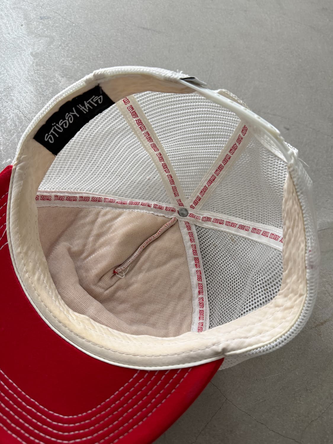 Vintage Stussy Red Trucker Cap 상품이미지7