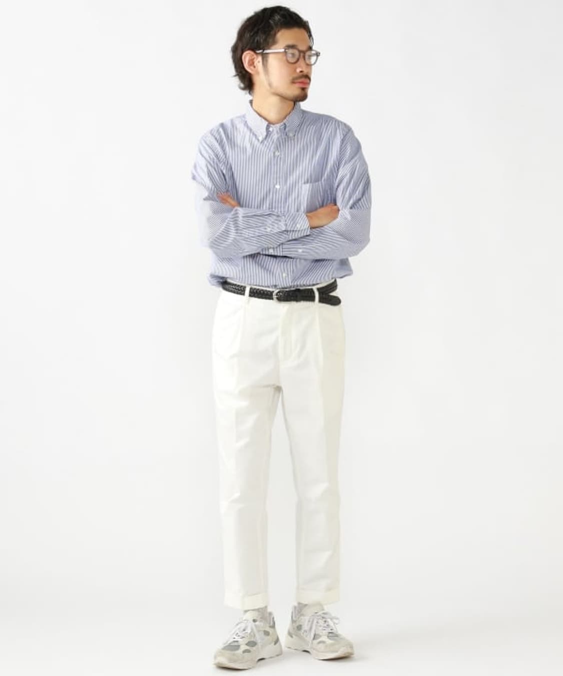빔즈플러스 원플리츠 치노 바지(M, 오프화이트) 상품이미지8
