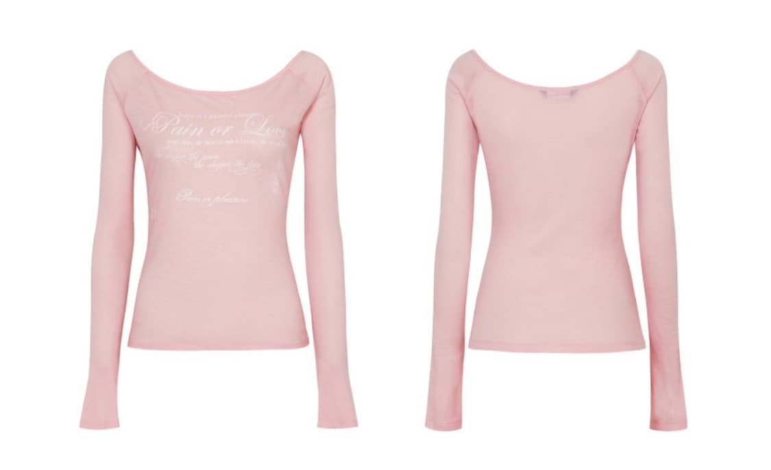 페인오어플레져 FOG LOOSE TOP 포그탑 핑크 상품이미지5