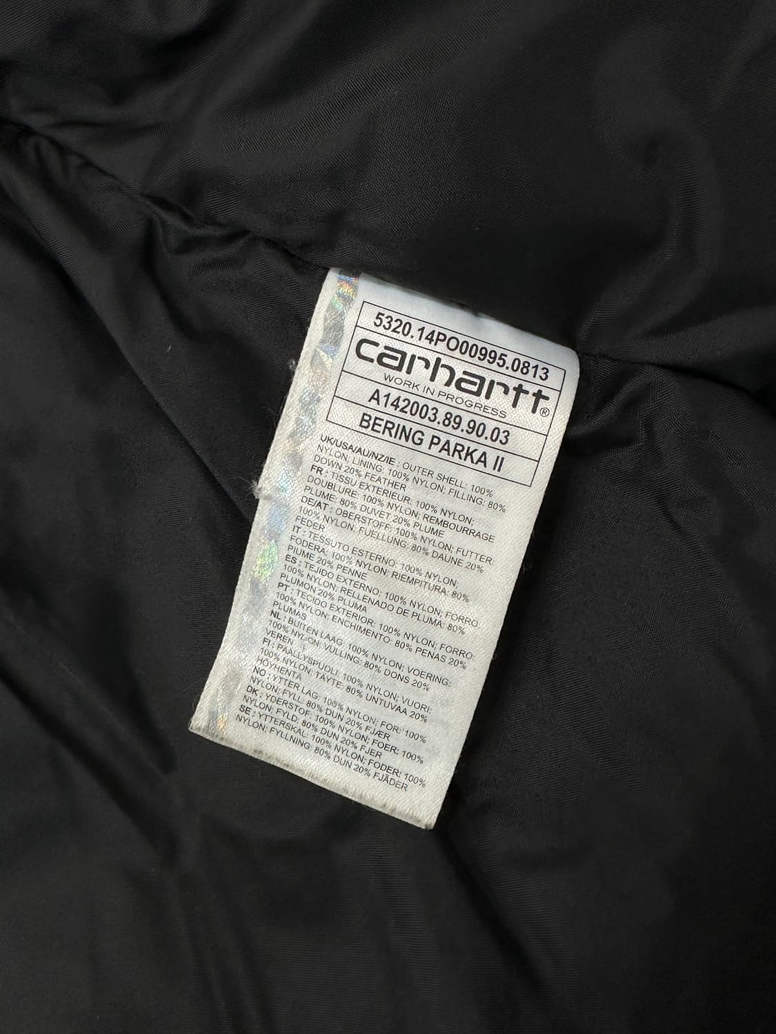 칼하트 WIP 봄버 자켓 파카 블랙 상품이미지5