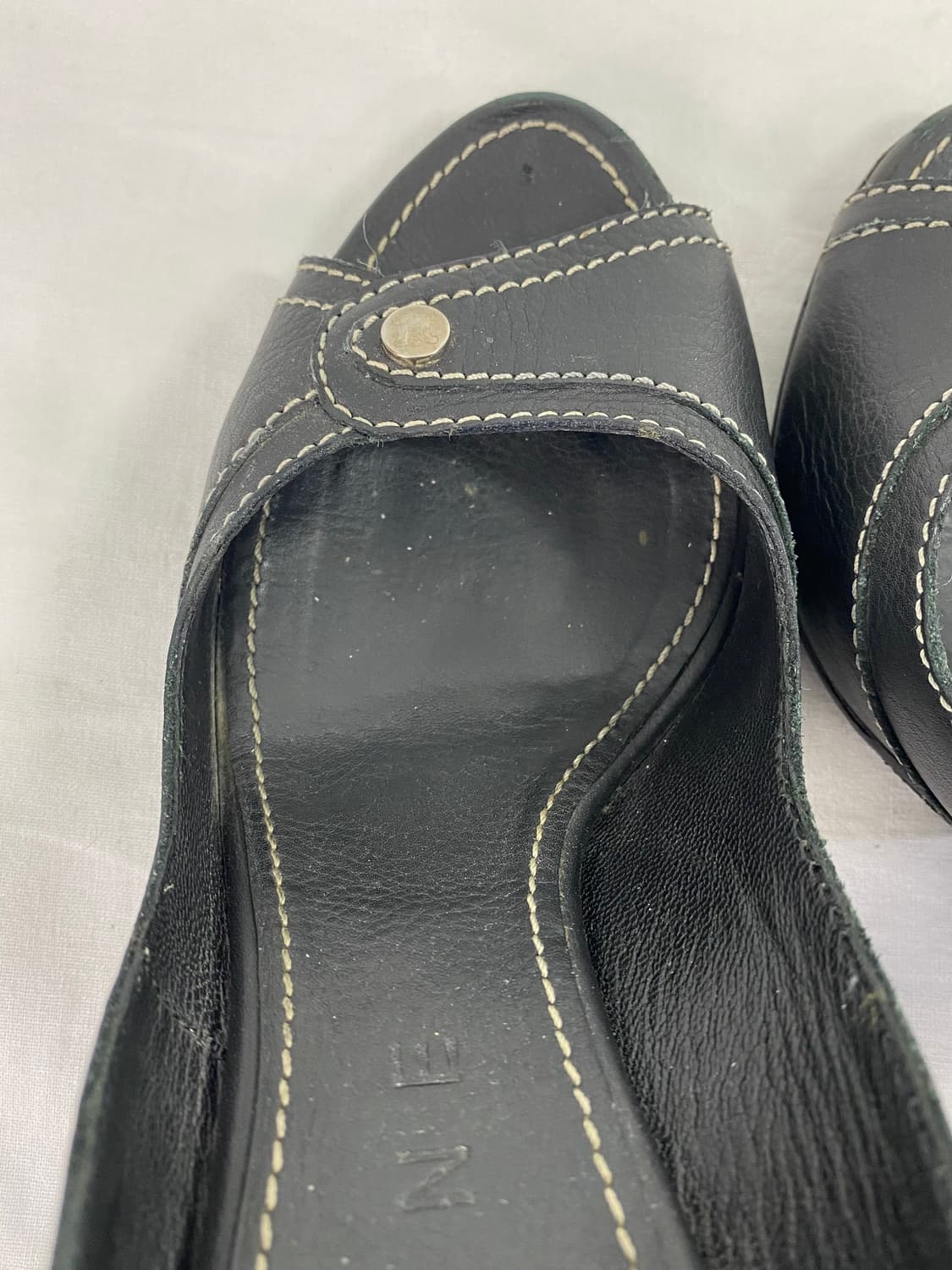 셀린느 Celine 레더 스티치 오픈토 힐 37 상품이미지8