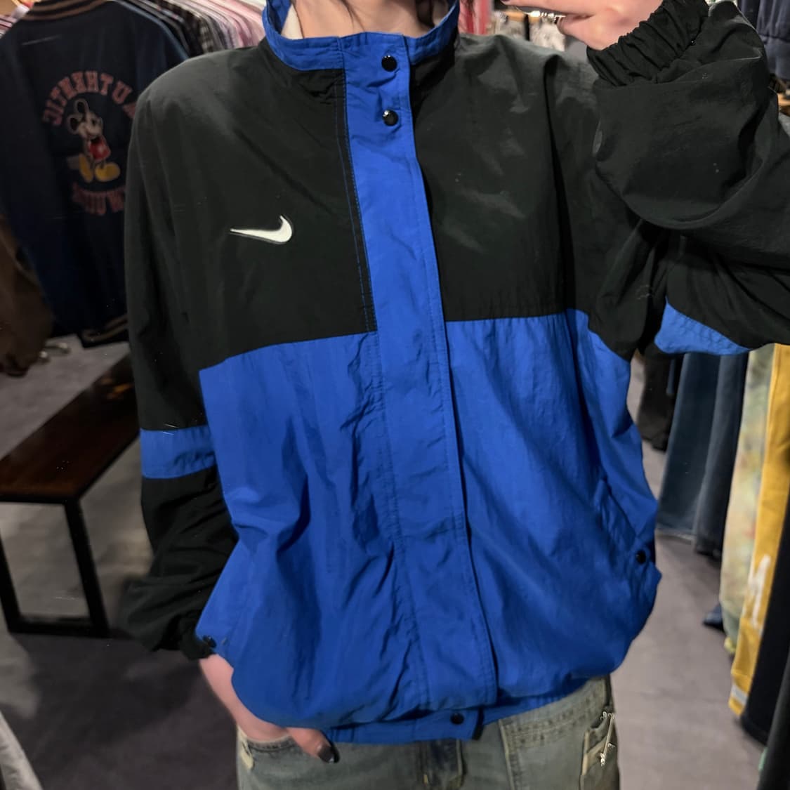 [IM] Nike 나이키 투톤 후드 바람막이 블루 블랙 상품이미지5
