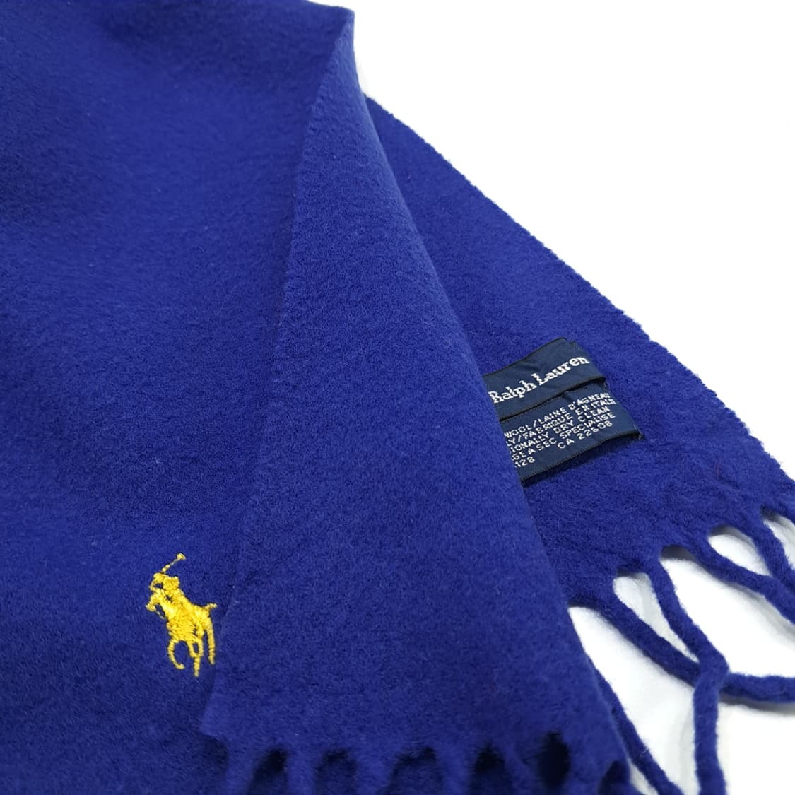 MX166 폴로 랄프로렌 로얄블루 램스울 목도리 머플러 상품이미지5