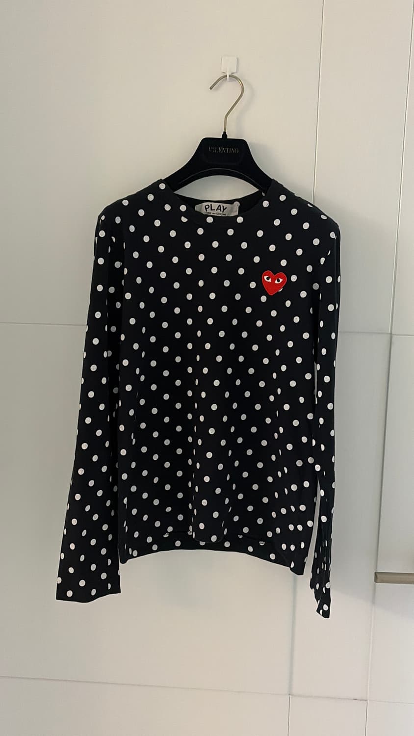 꼼데가르송 PLAY 도트 긴팔티 M 44,55 정품 상품이미지3