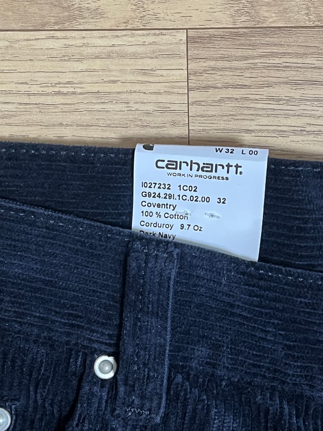 칼하트 바지 코듀로이 팬츠 32 [새상품] 다크네이비 상품이미지4