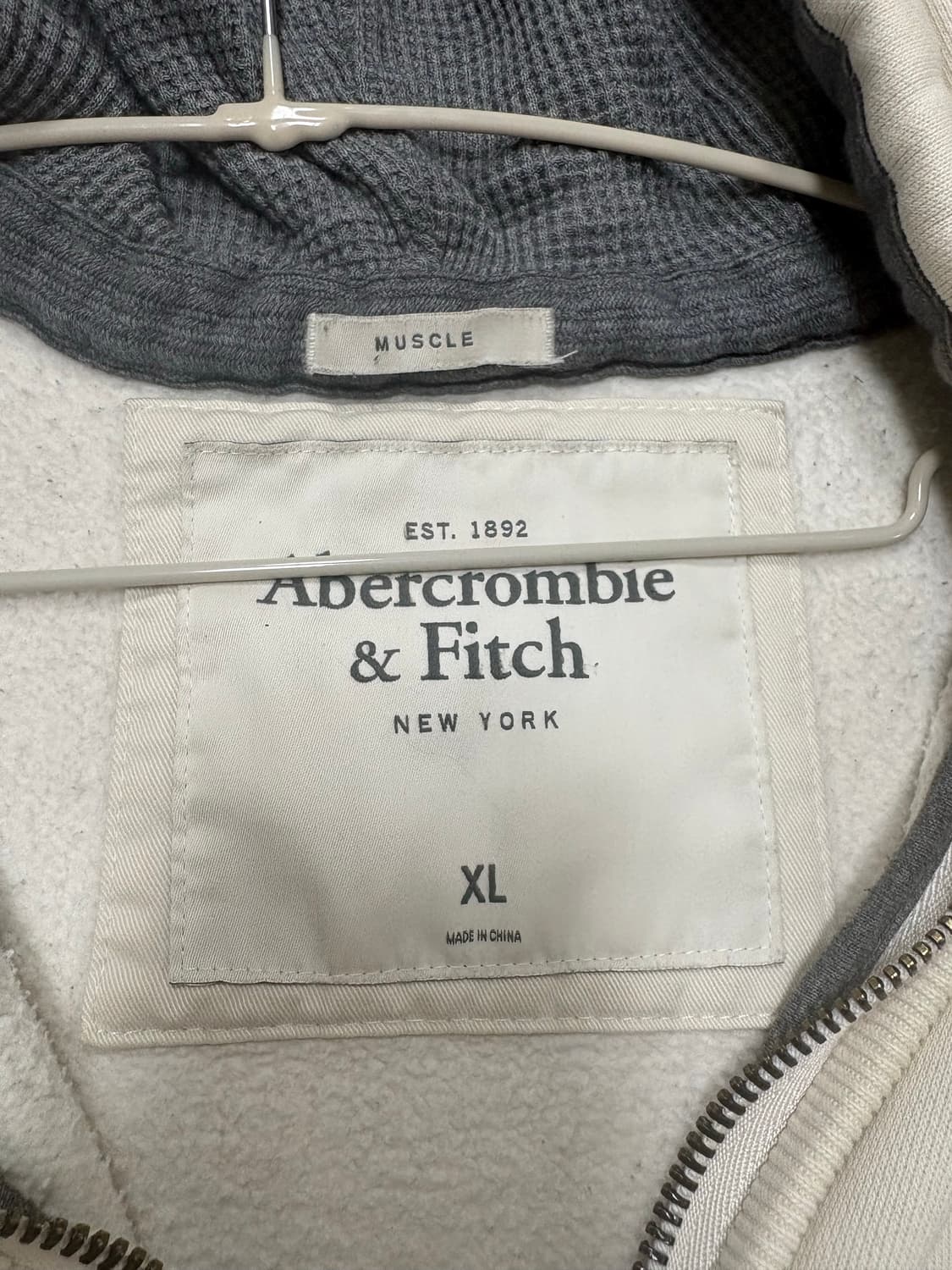 아베크롬비 후드집업 화이트 xl 상품이미지2