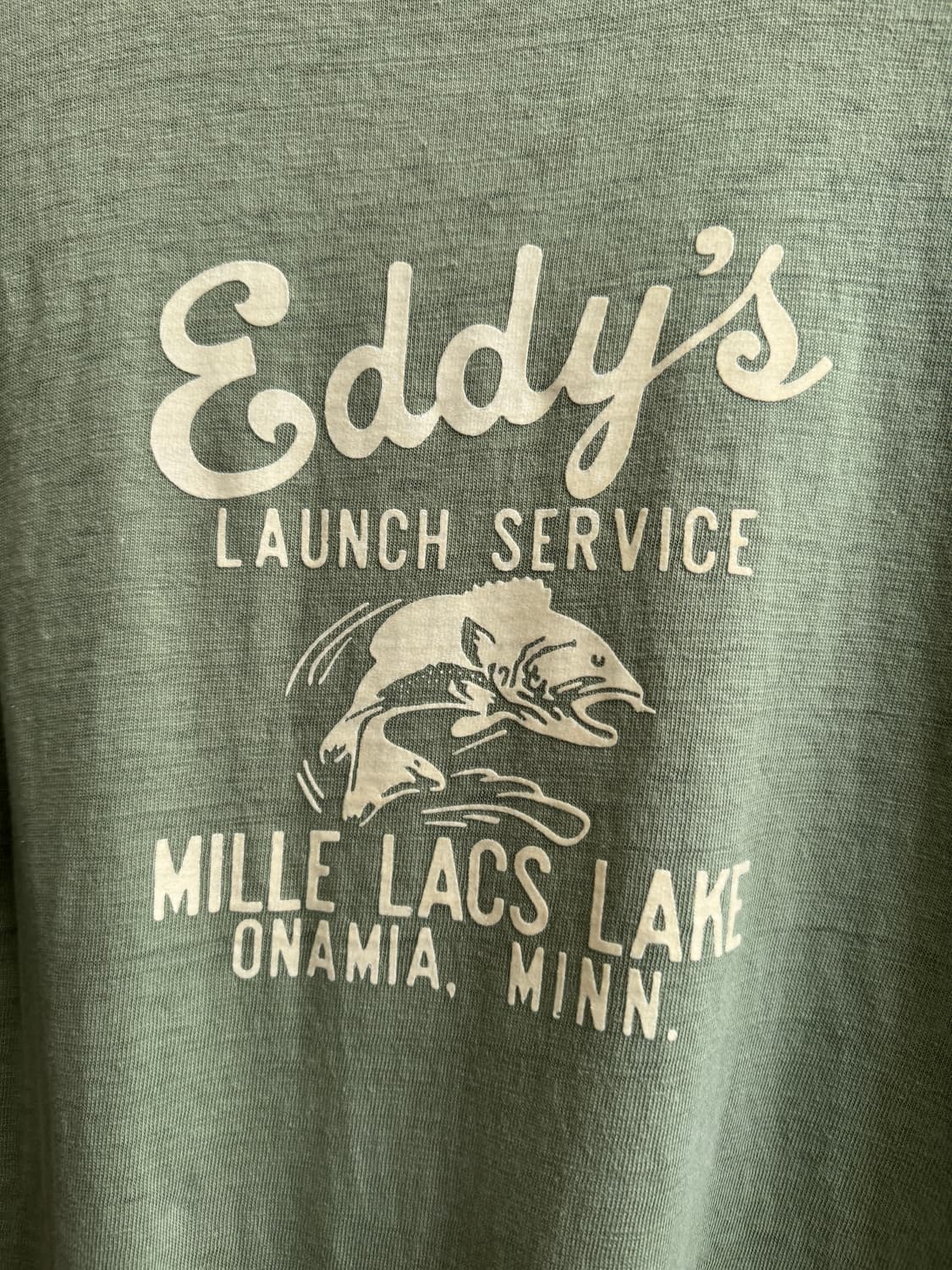 [M]WAREHOUSE 웨어하우스 빔즈 별주 Eddy's 피싱 티셔츠 상품이미지4