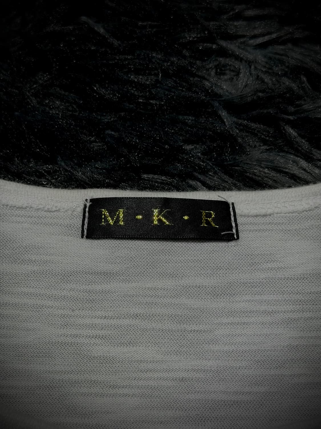 M.K.R 걸프린팅 레터링 화이트 반팔티 상품이미지9