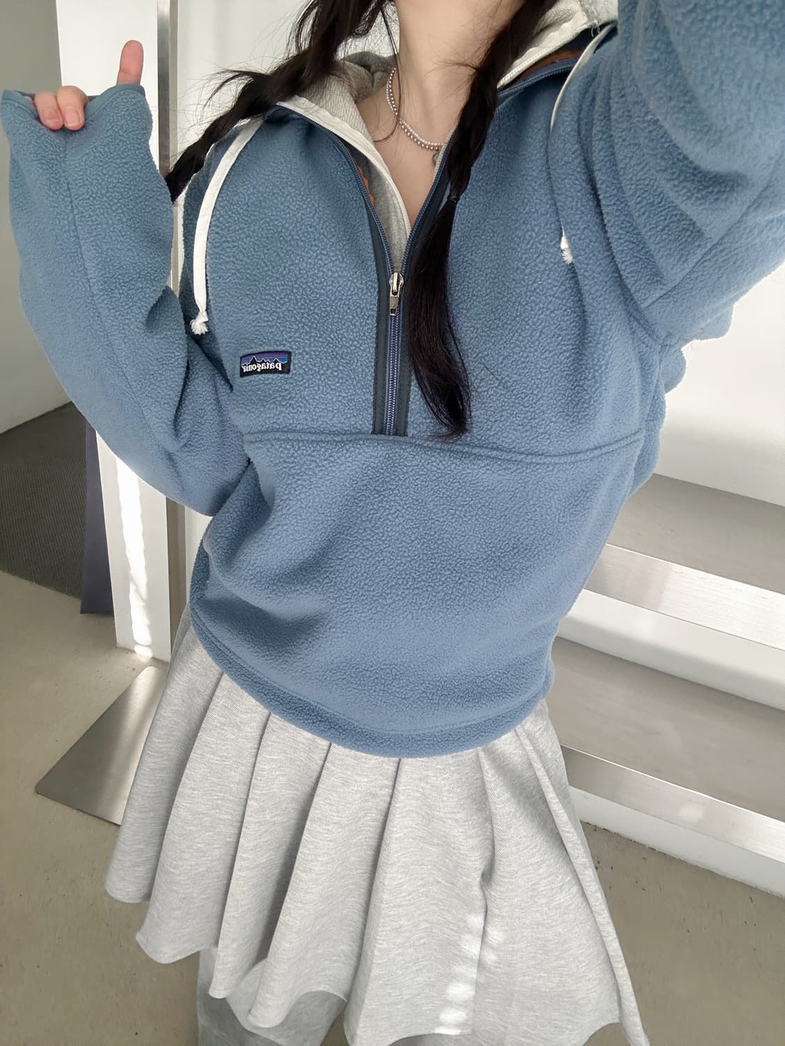 파타고니아 00s 신칠라 뮤트블루 마수피얼 플리스  상품이미지1